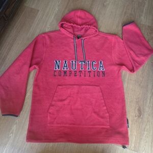 Nautica Competition Men's Red Hooded Sweatshirt